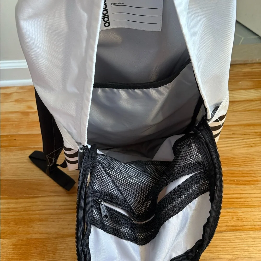 Adidas White and Black Men's Backpack - Picture 3 of 7